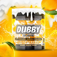Mixed Dubby Mango Orange Cream in a tall glass during play