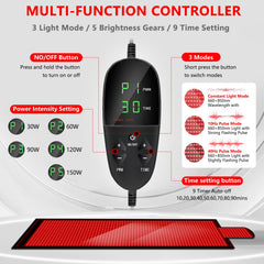 DUBUXW controller display illustrating adjustable settings.