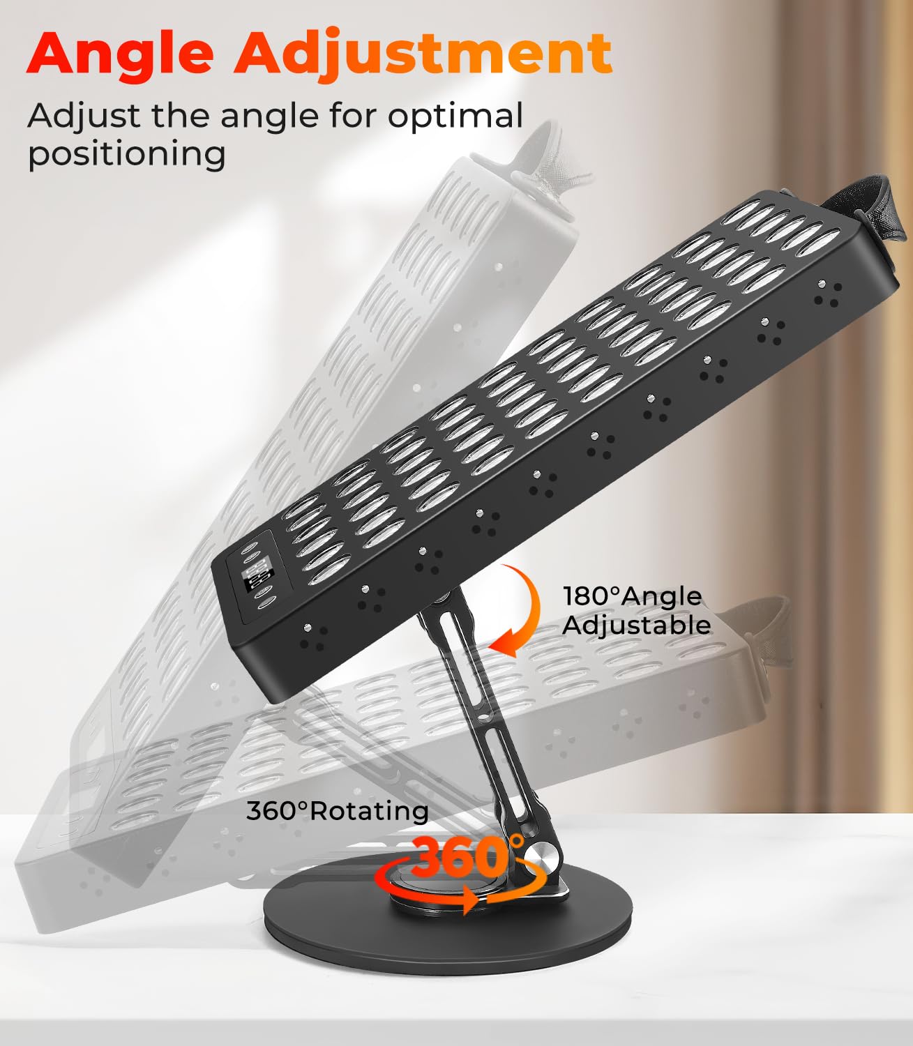 Duiup comfort-grip handle enables easy transport between rooms.