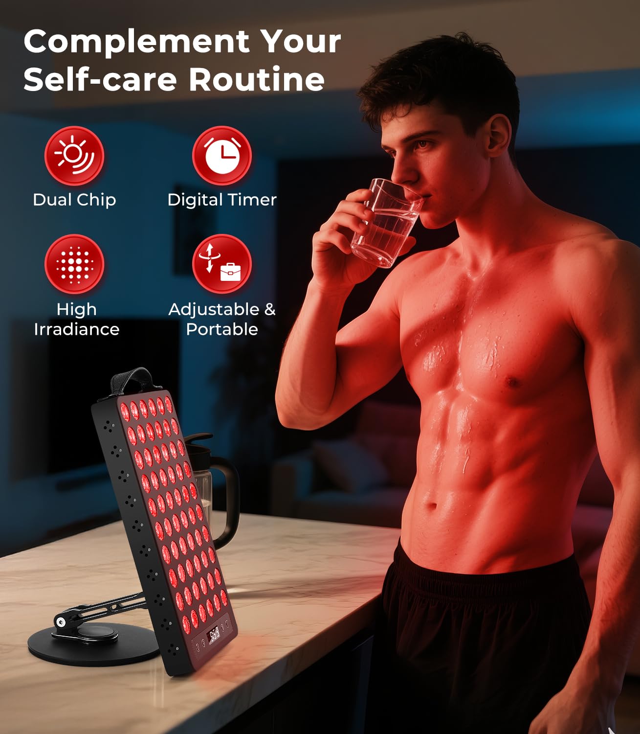 Duiup magnetic remote attached to panel for convenient session control.