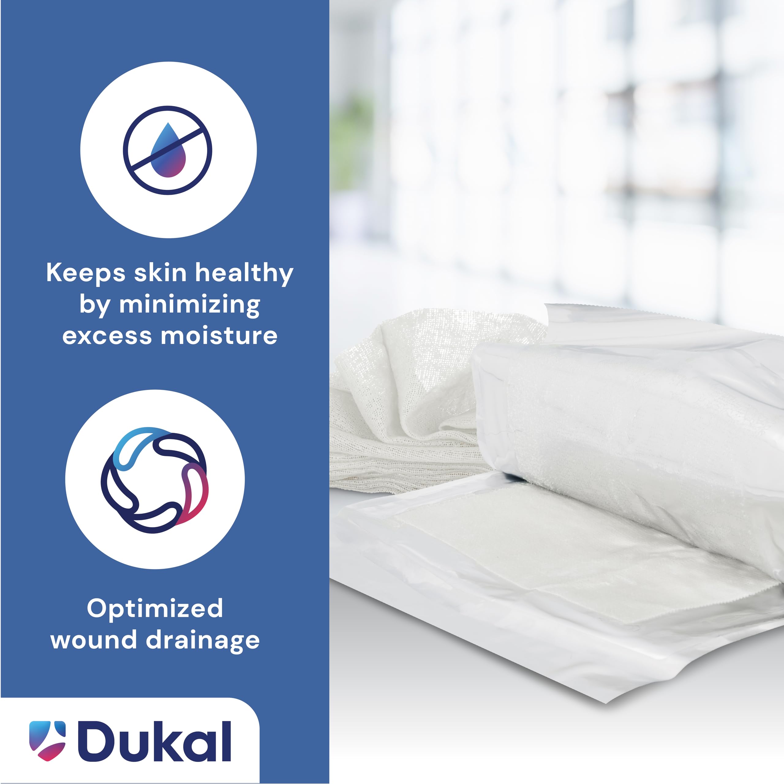 Dukal 224 dressing non-adherent petrolatum close-up reduces sticking to wounds.