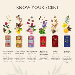 Dukhni Premiere Attar Set unisex oils suitable for men and women.