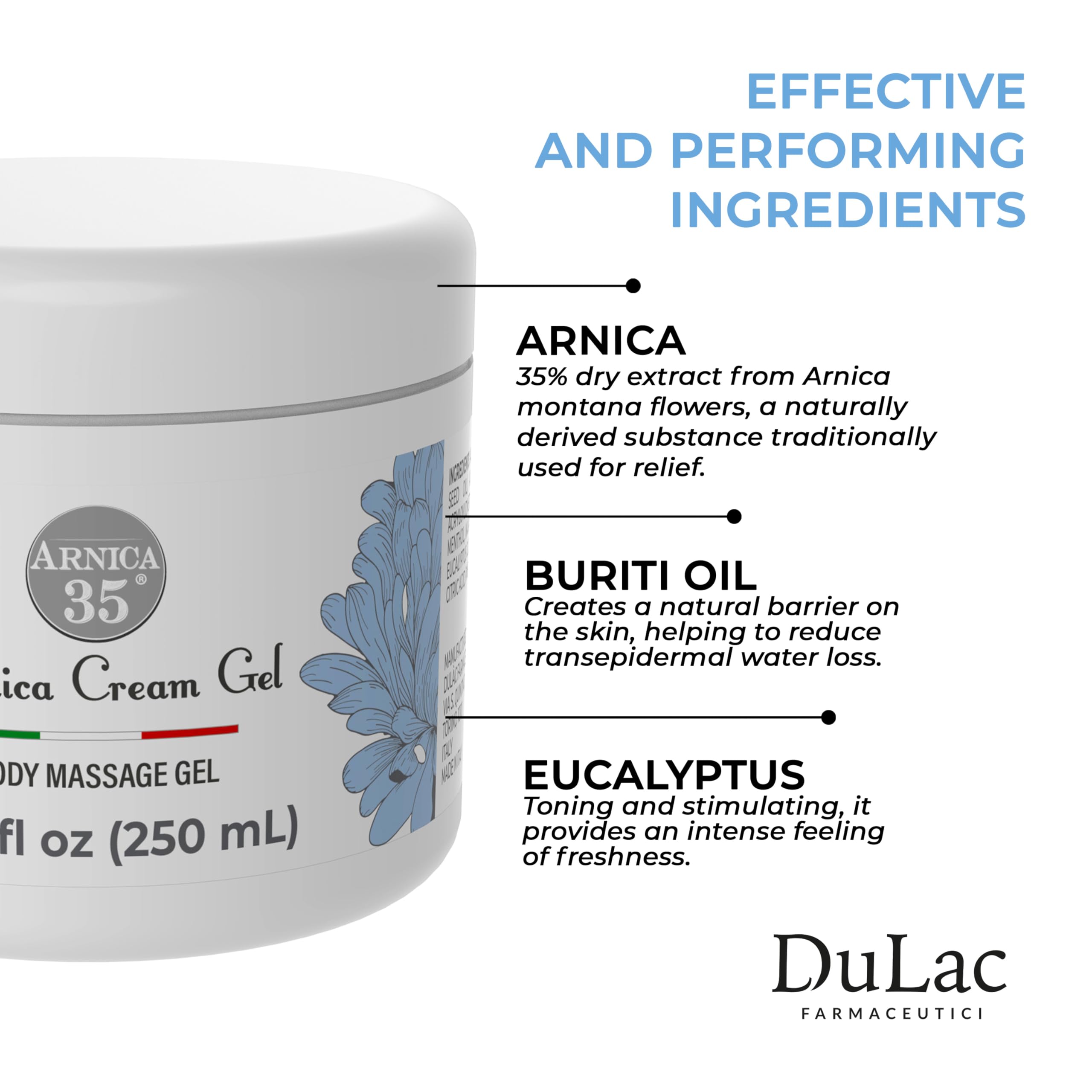 Dulàc Arnica Cream being massaged into skin for soothing comfort