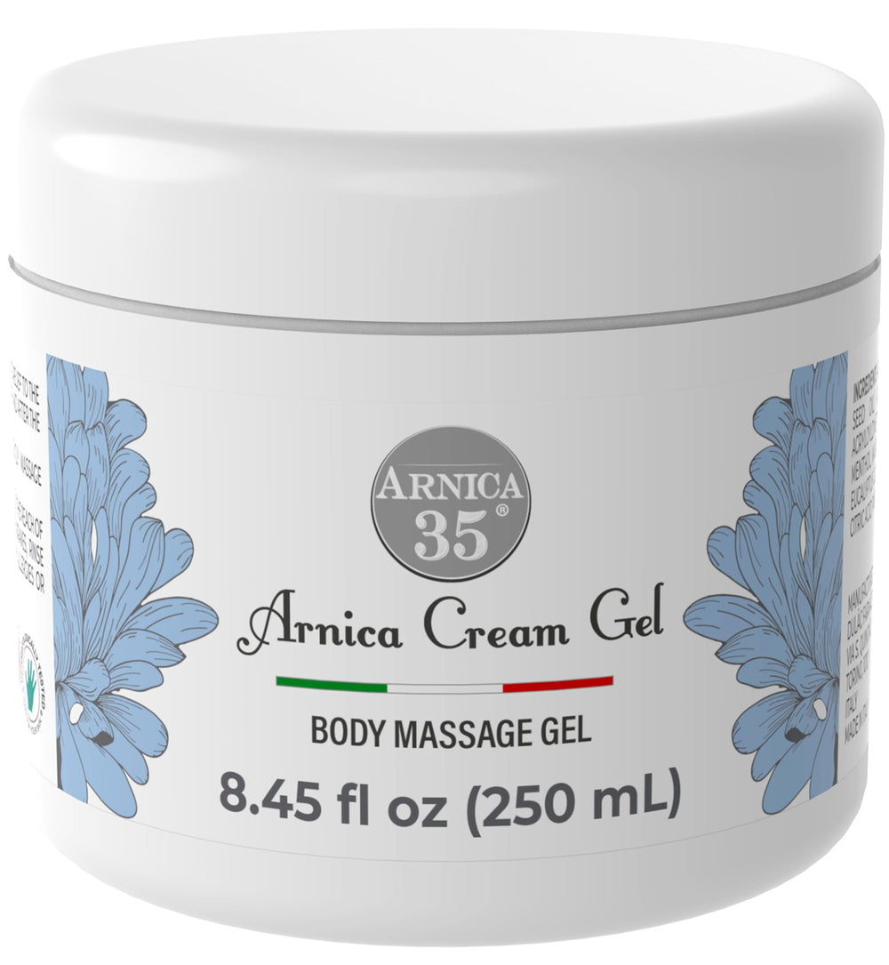 Dulàc Arnica Cream bottle front showing non-greasy, fast-absorbing relief