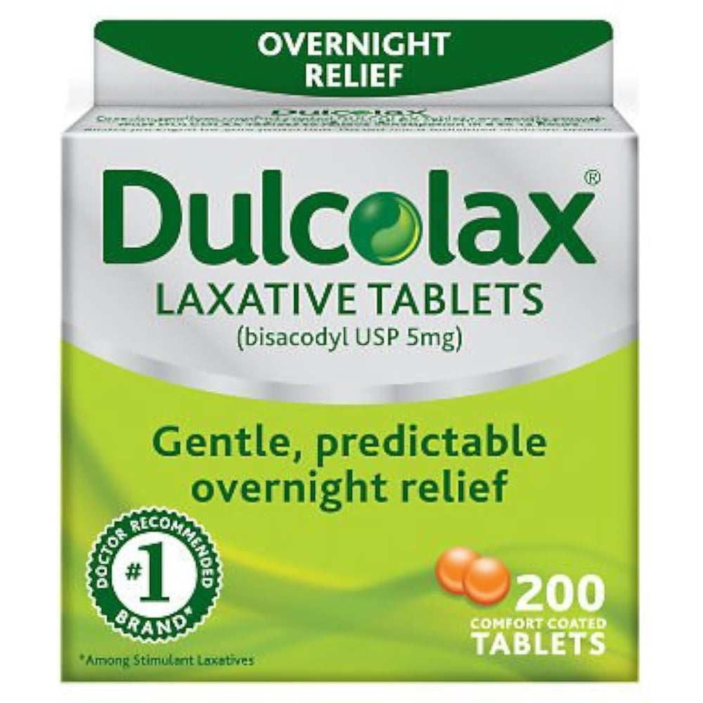 Dulcolax 5 mg comfort coated tablets front view for gentle swallowing and predictable relief.
