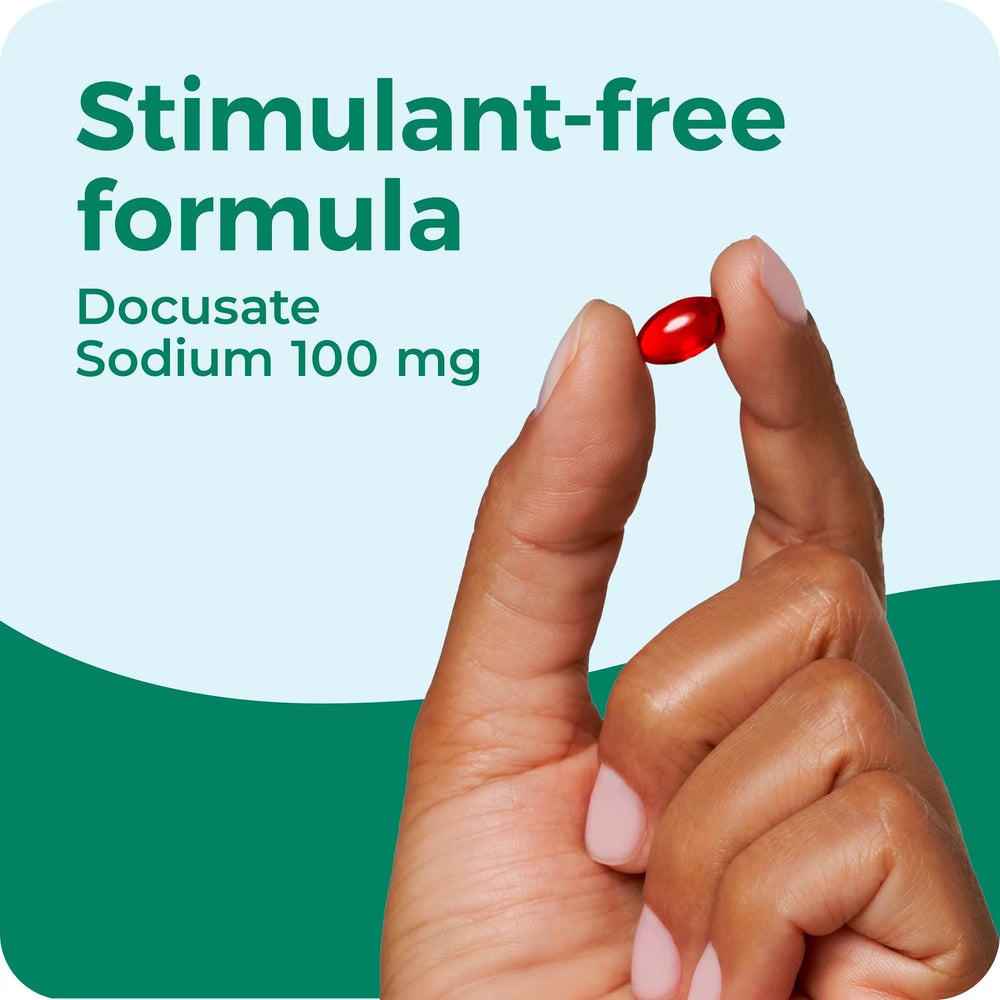 Dulcolax bathroom routine with stool softener capsules