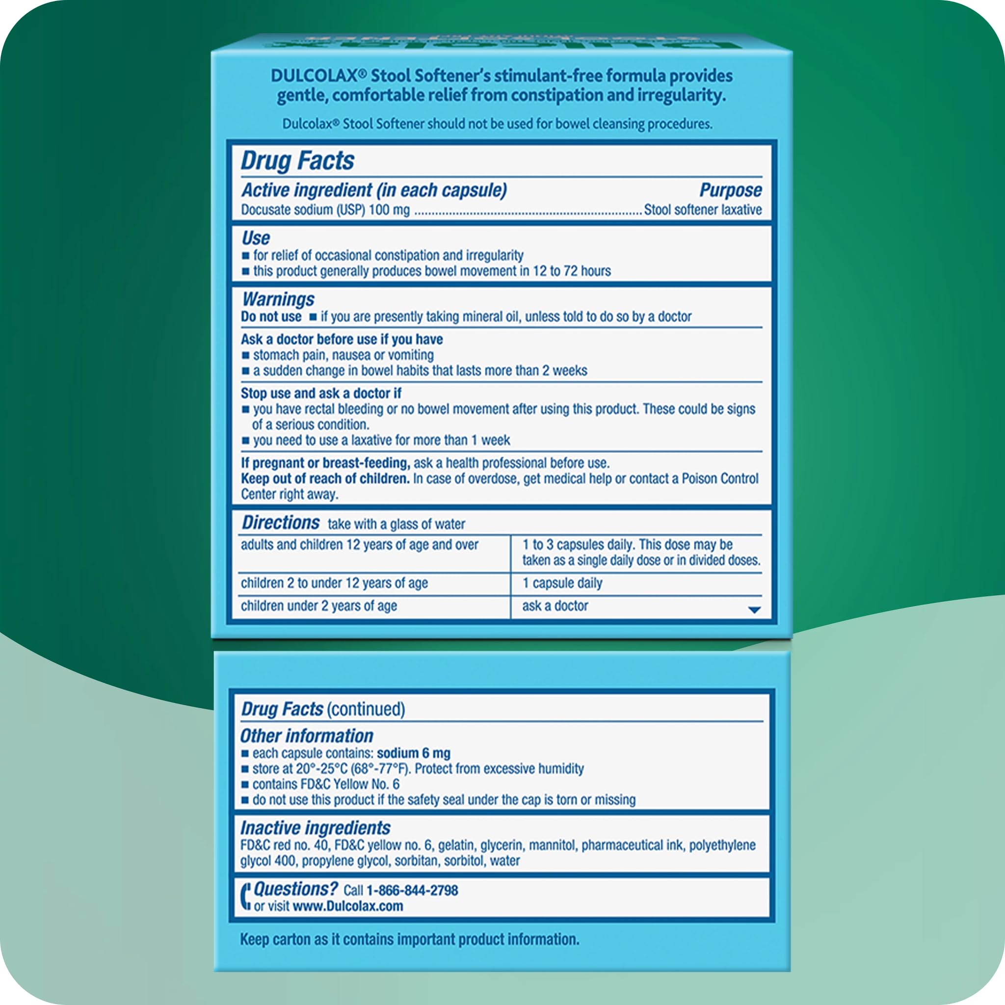 Dulcolax two-box display for convenient planning