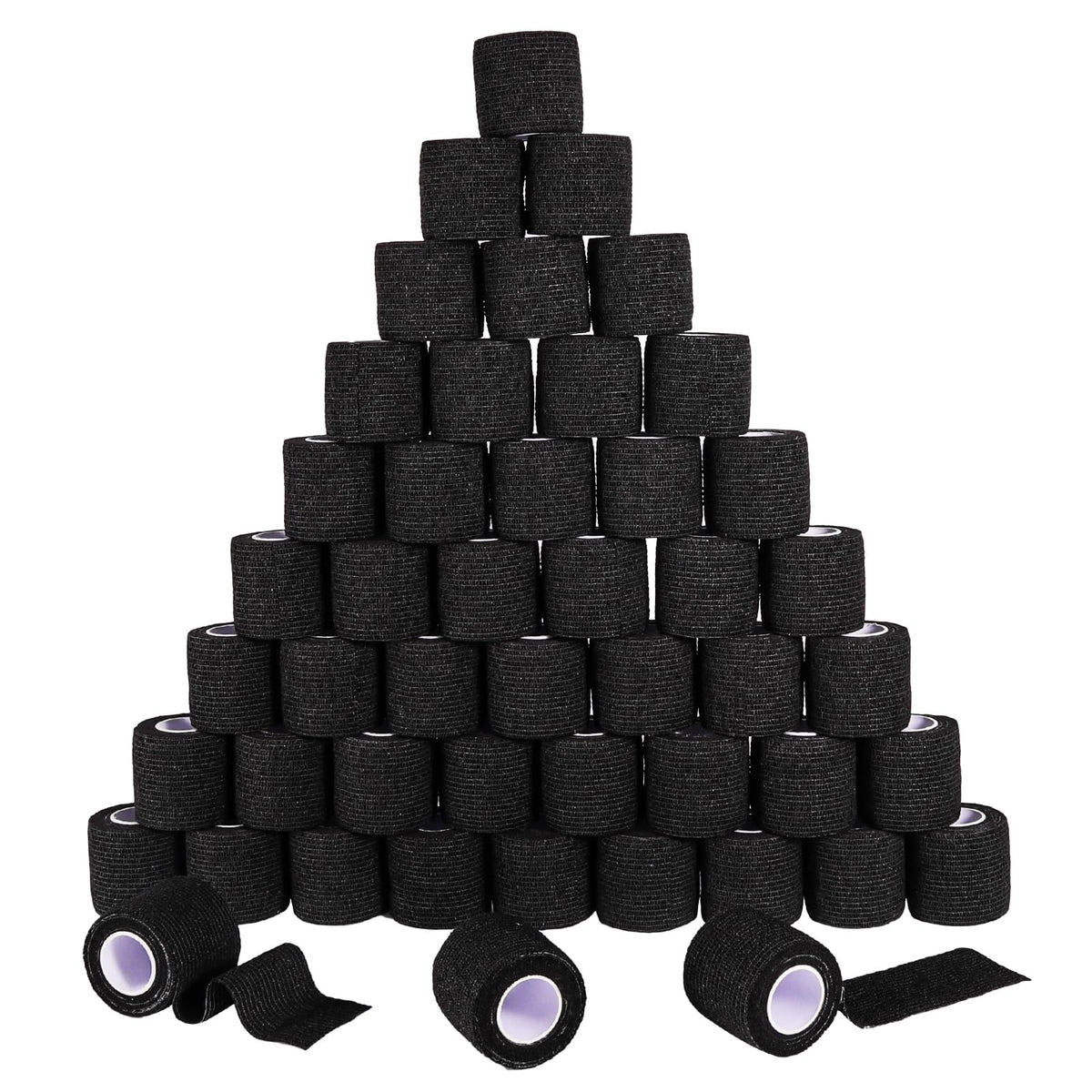 DUOQIAN bandage wrap self-adhesive 2in x 5yd secures ankle support.