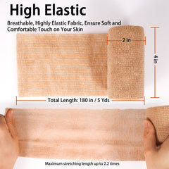 DUOQIAN elastic bandage fabric close-up highlighting soft, skin-friendly texture