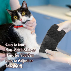 DUOQIAN vet wrap keeps pets comfortable and wraps secure.