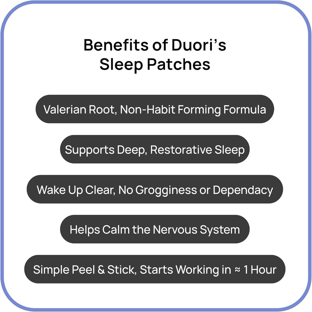 DUORI Sleep Patch on a display shelf emphasizing convenience