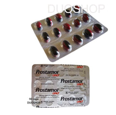 DUOshop Prostamol Uno softgels close-up highlighting easy swallowing
