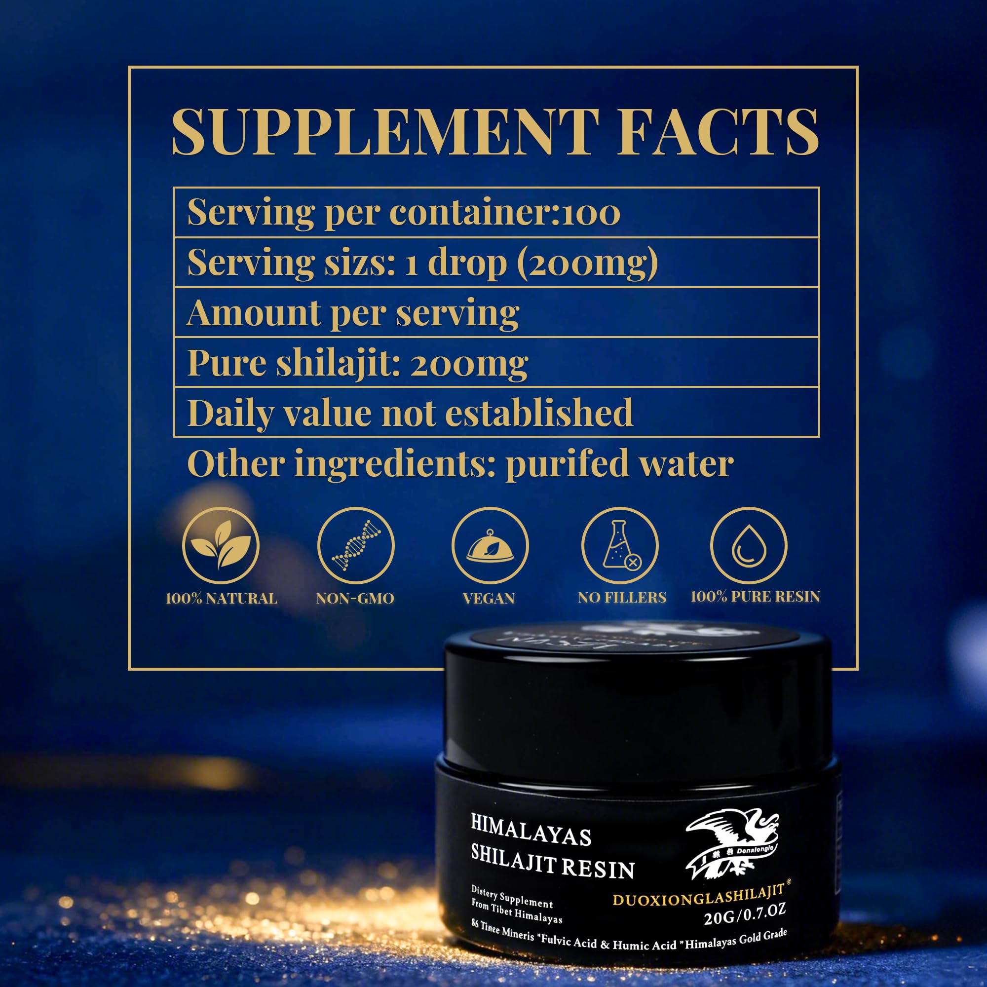 DUOXIONGLASHILAJIT 100 servings visual hints at long-term daily use