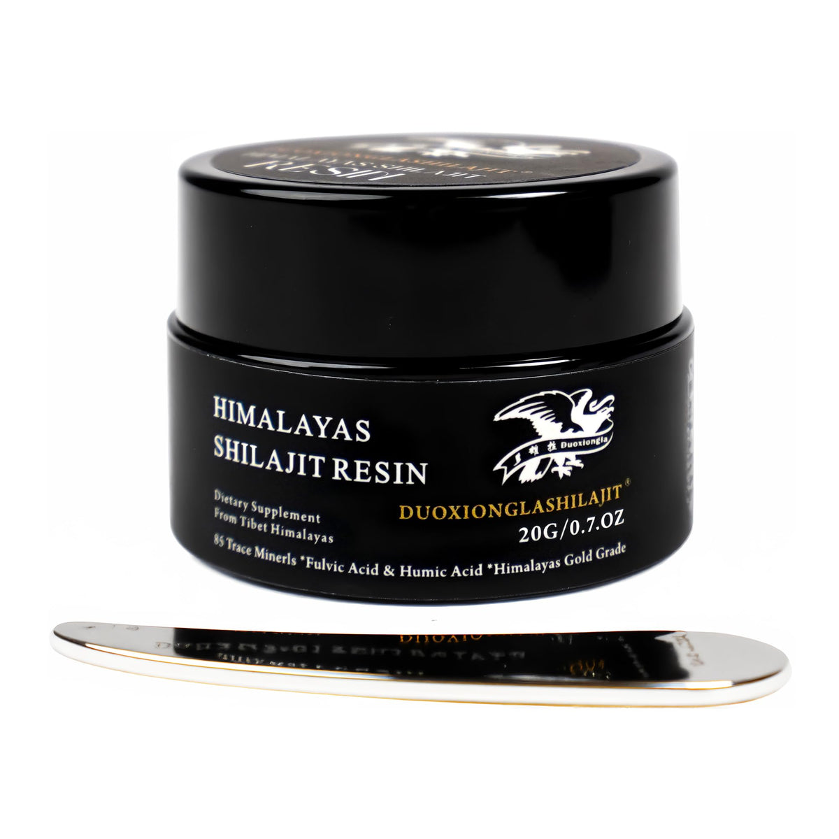 DUOXIONGLASHILAJIT Himalayan resin jar shows pure golden color for daily energy support