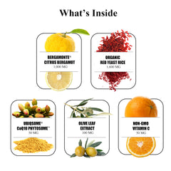 Durable Cholesterol Complete Bergamonte image emphasizes citrus bergamot extract.