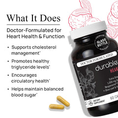 Durable Heart vitamin C synergy promotes antioxidant protection for cardiovascular health.