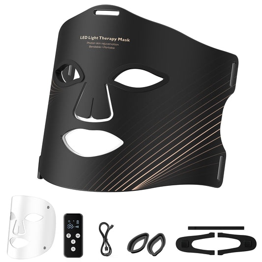 Duuckin red light mask close-up for at-home infrared therapy and skincare routine.