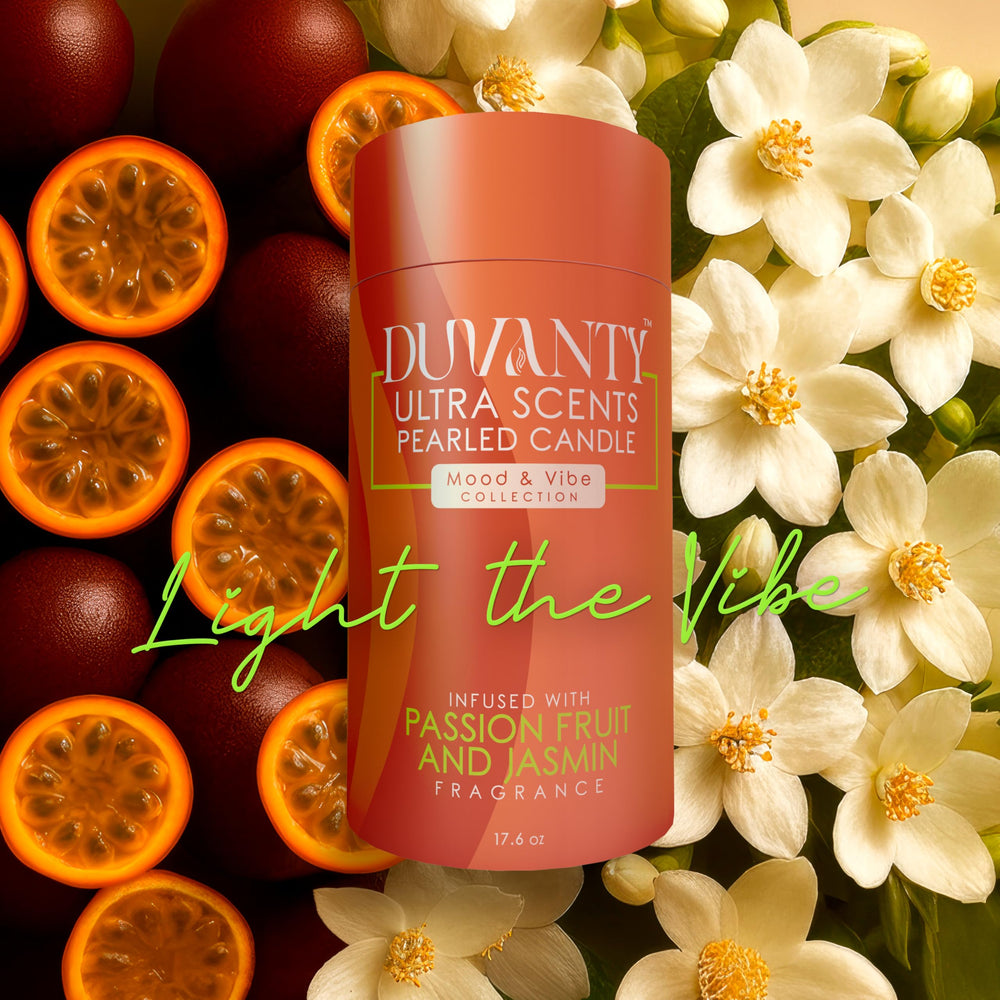 DUVANTY amber glow flame creating cozy lighting