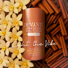 DUVANTY pearled candle sand glows with subtle movement for mood design.