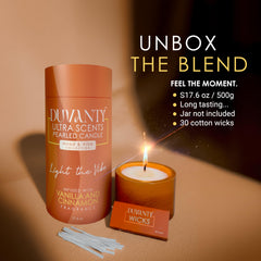 DUVANTY sandwax candle sand in decorative home display.