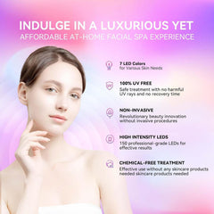 Duvie LED mask remote control to customize color and session depth for skincare.