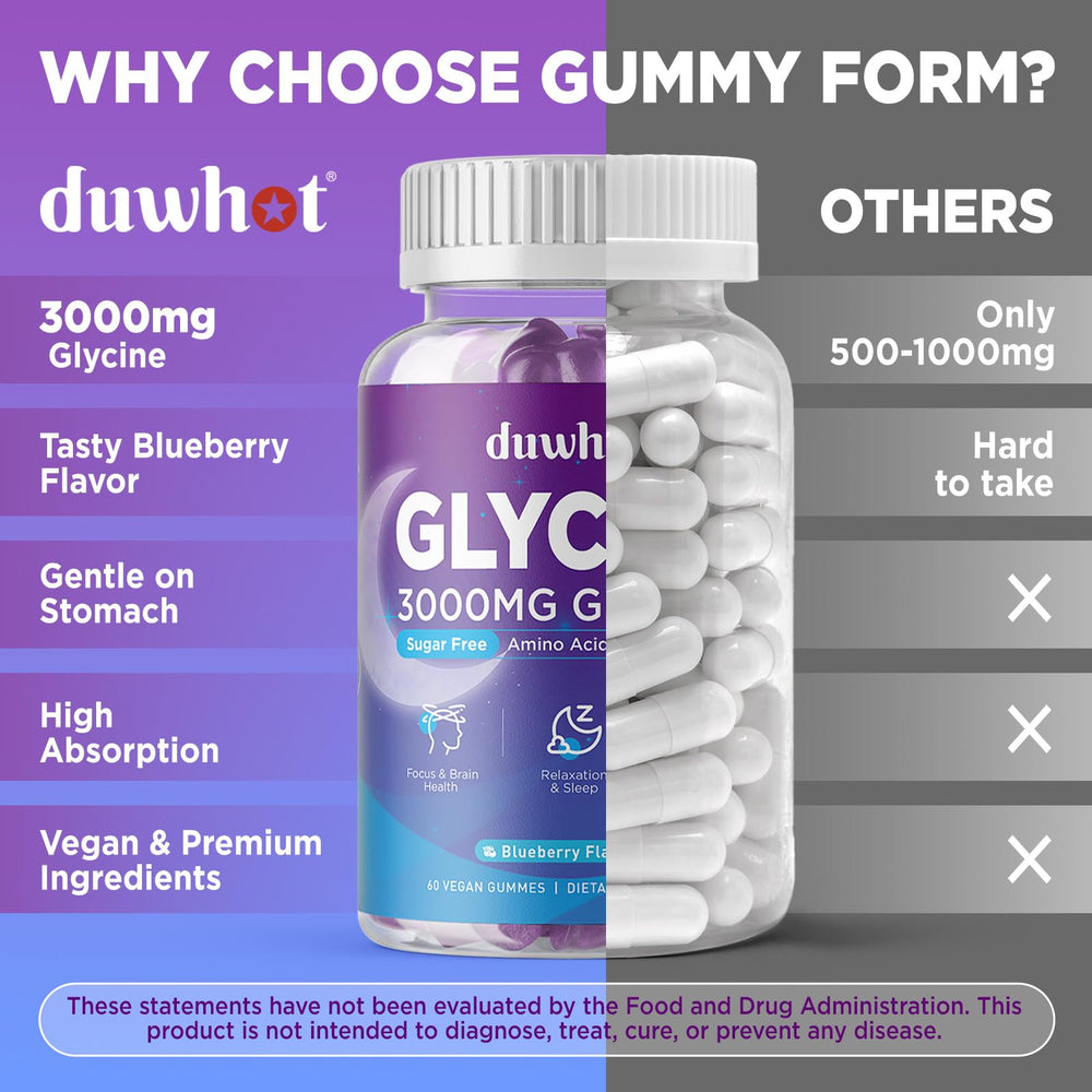duwhot Glycine Gummies sugar-free berry flavor lifestyle image.