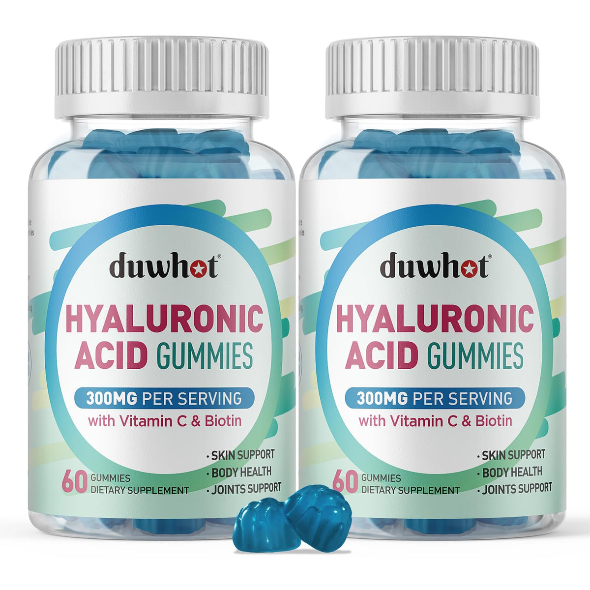 duwhot Hyaluronic Acid Gummies bottle front for daily hydration
