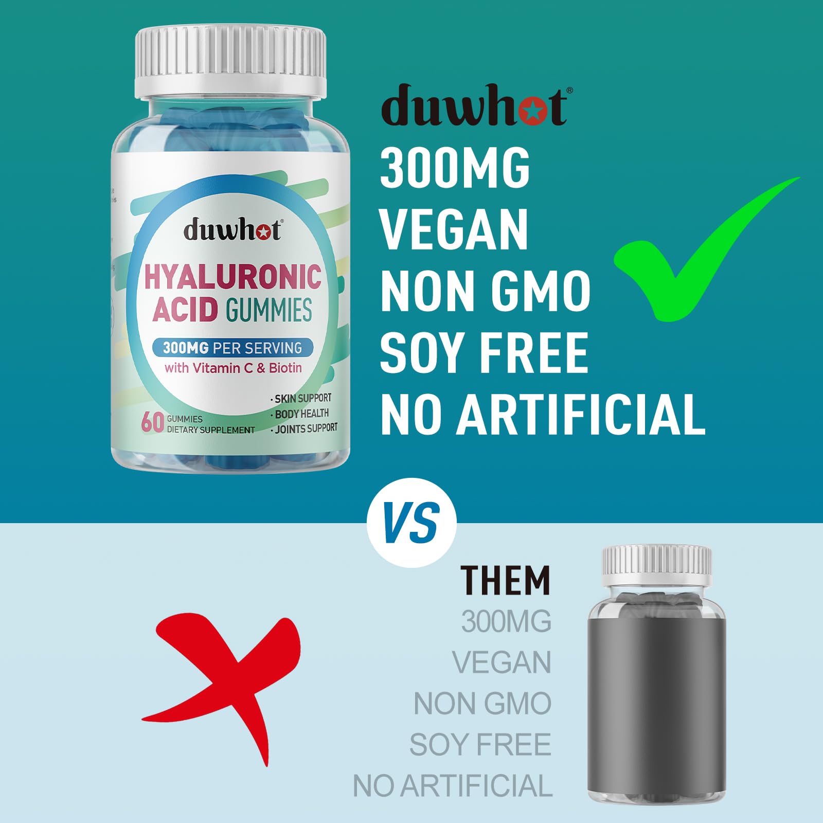 duwhot Hyaluronic Acid Gummies mango flavor close-up