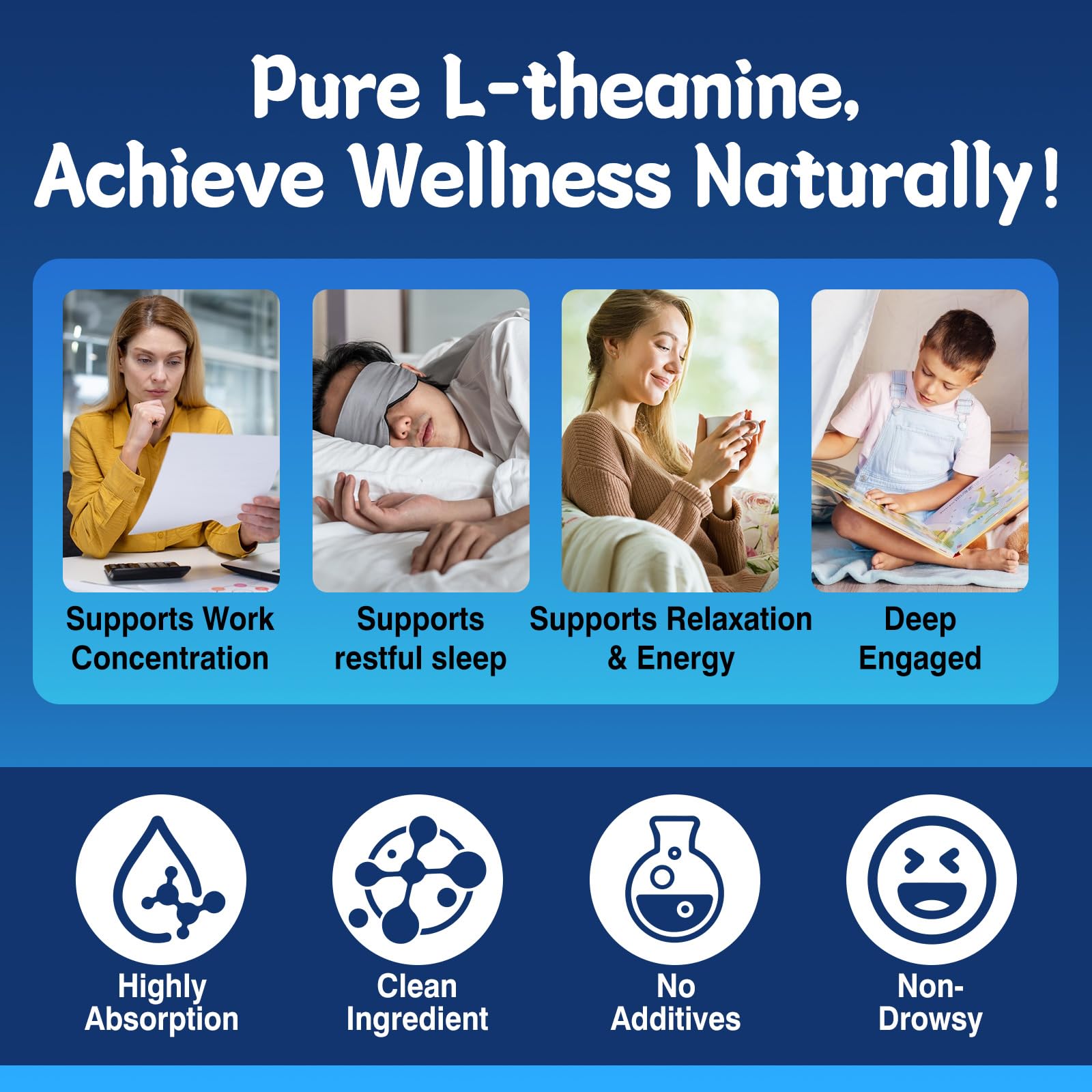 duwhot L-Theanine gummies kid friendly pack for adults and children 4+