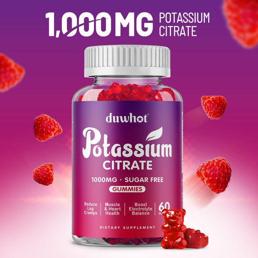 Duwhot potassium citrate gummies pouring to show convenient daily chew
