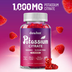 Duwhot potassium citrate gummies pouring to show convenient daily chew