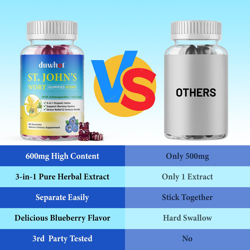duwhot st-johns-wort-gummies vegan gluten-free status on packaging
