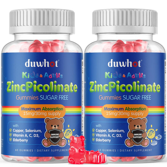 Duwhot zinc picolinate 30mg kids gummies support growth and immune health.