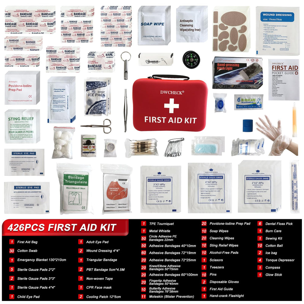DWCHECK waterproof hard-case emergency kit keeps supplies secure during outdoor adventures.