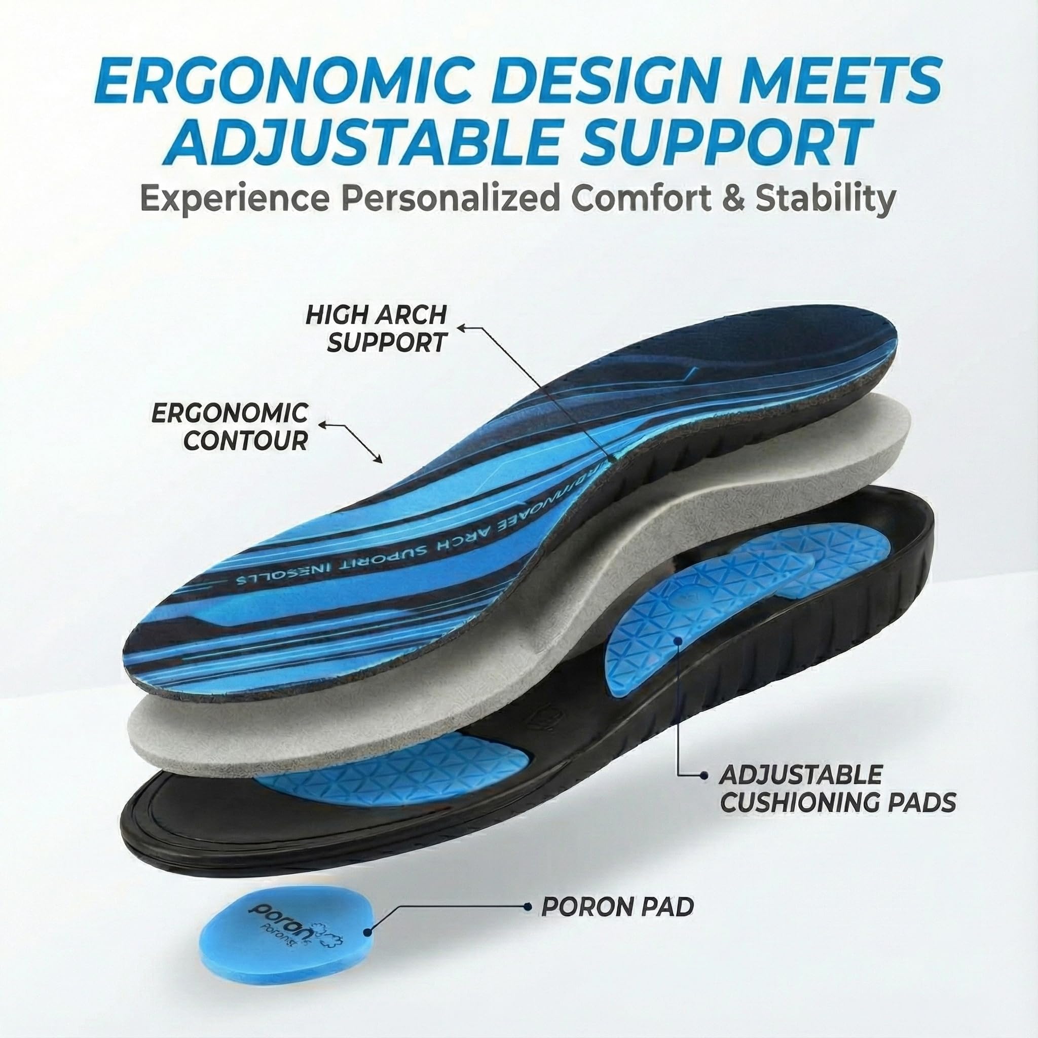 DWLCWY structured heel cup enhances stability for all-day standing on concrete floors