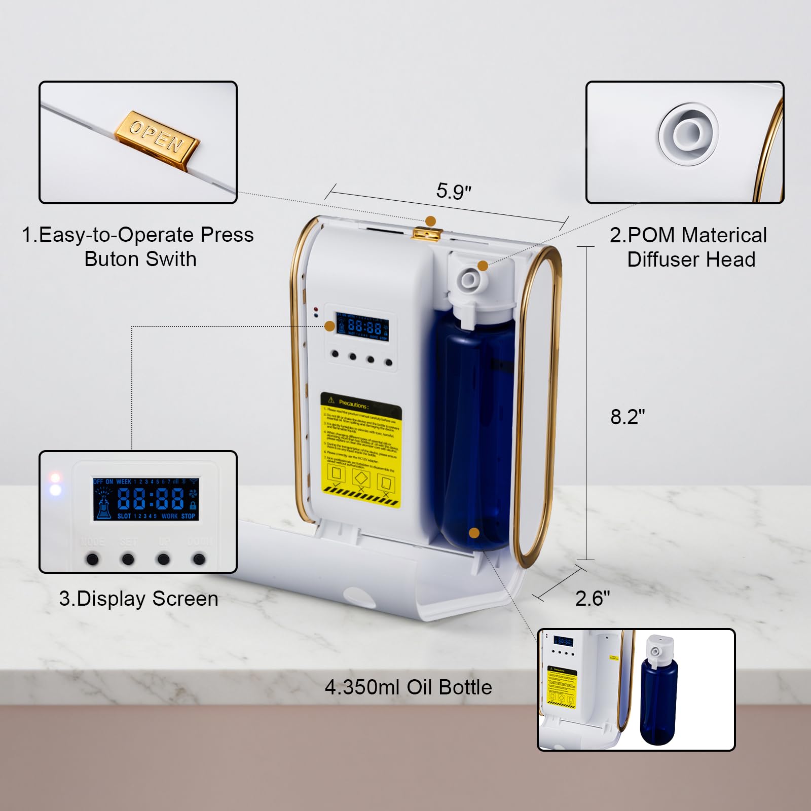 DXBDHSJK diffuser app setup enables personalized schedules and scents.