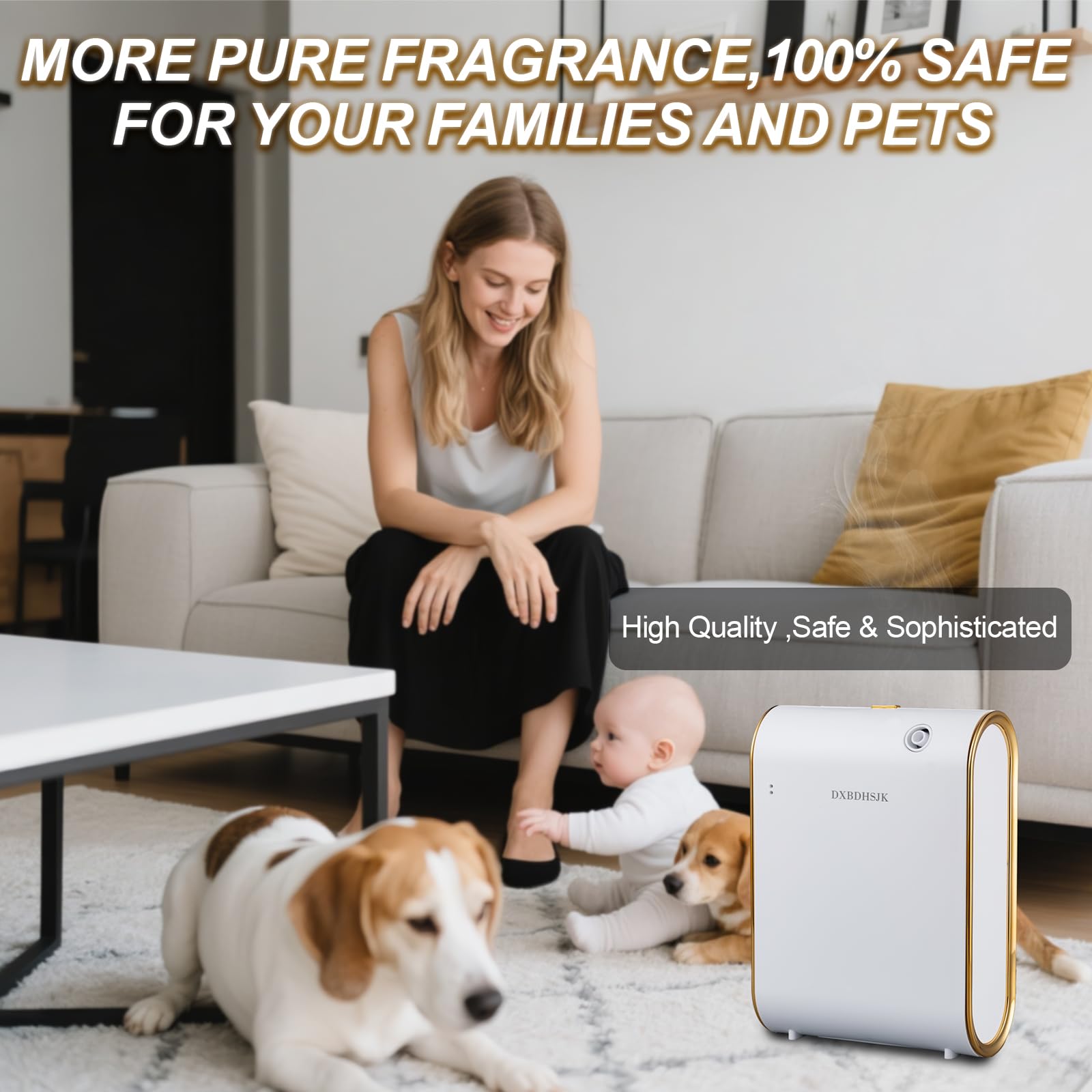 DXBDHSJK diffuser covers up to 2000 sq ft for large spaces.