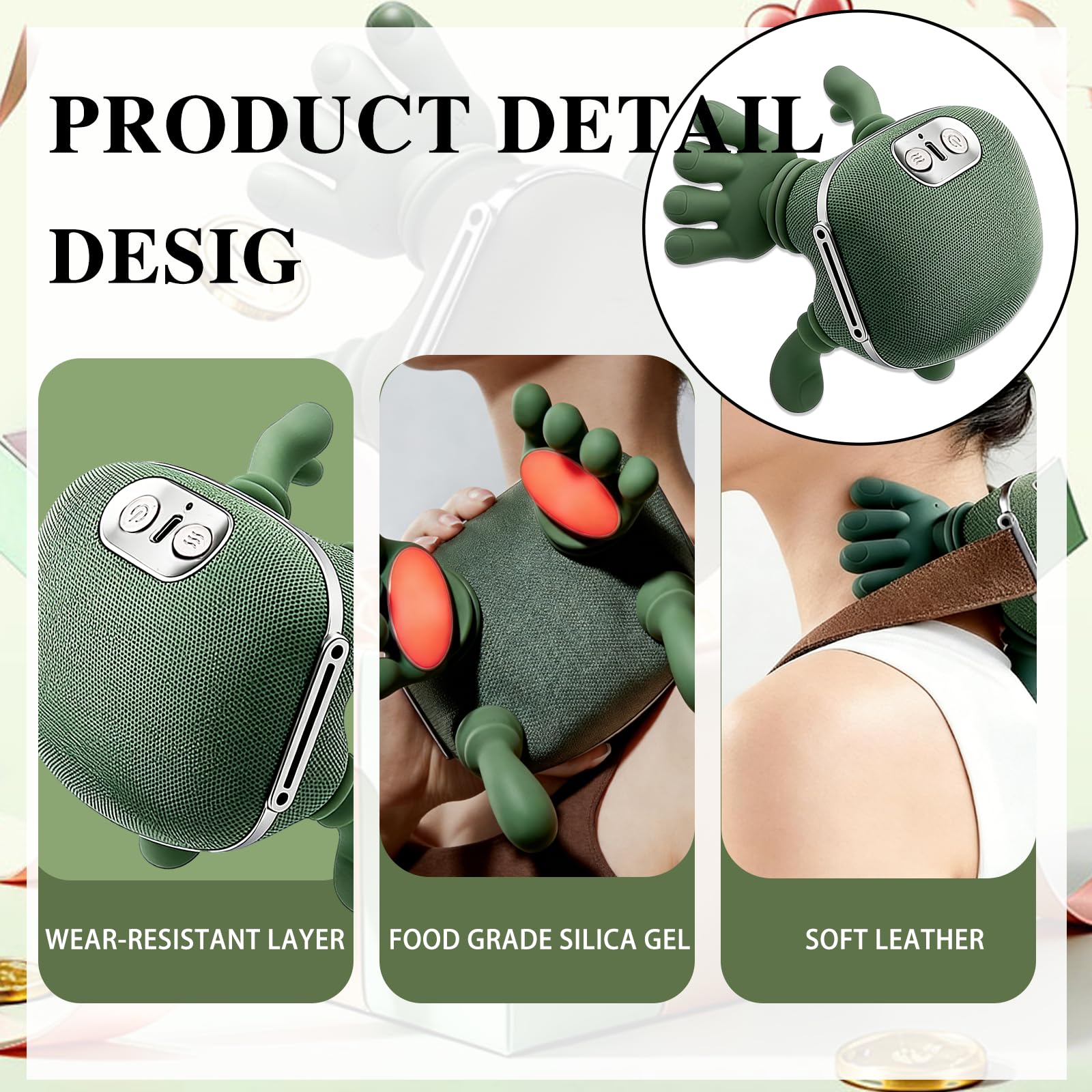 dybyss 4D kneading shoulder design provides deep tissue-like comfort