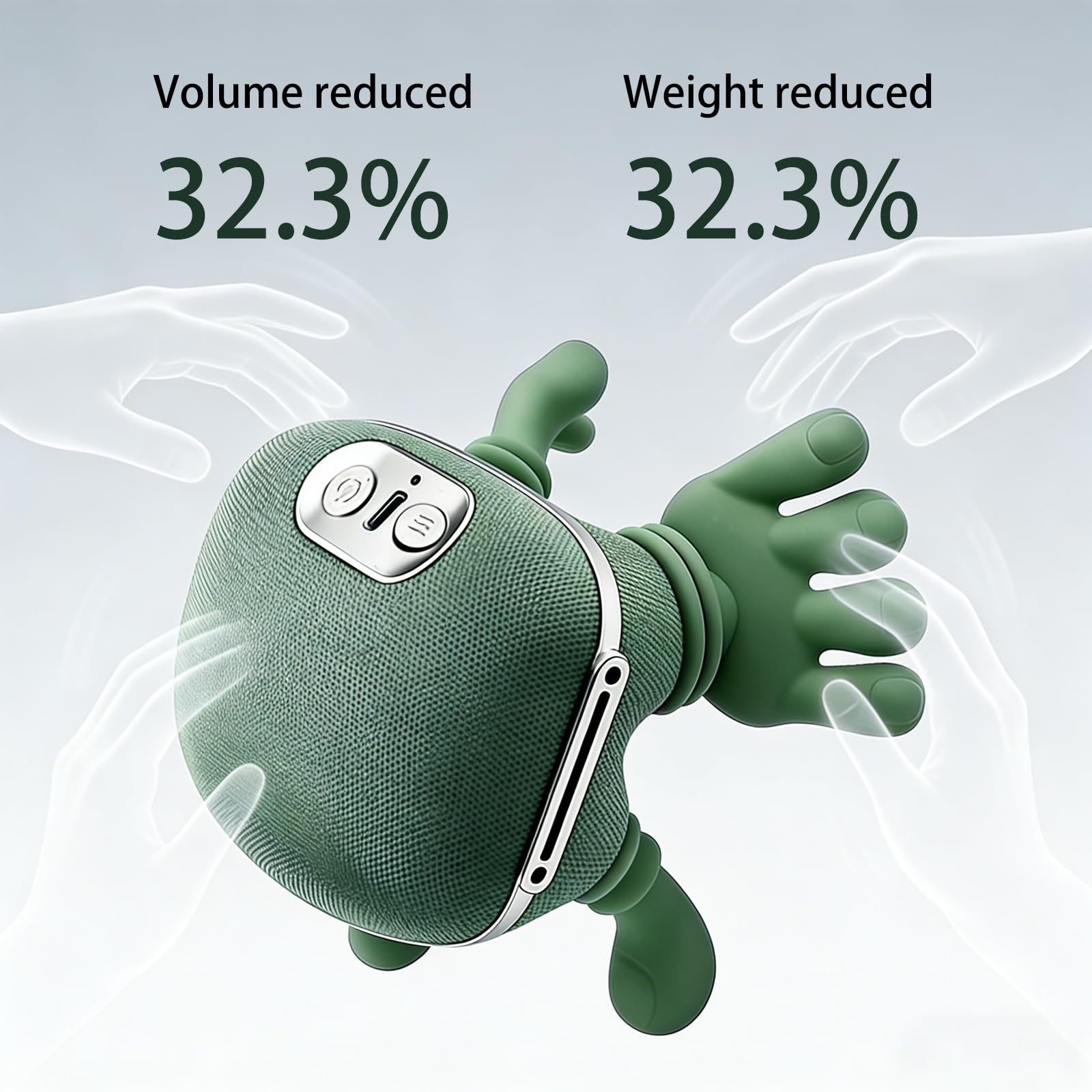 dybyss adjustable strap massager fits different body shapes for consistent pressure