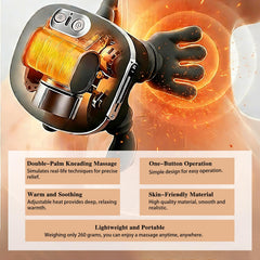 dybyss massage heads mimic thumb and palm for natural-feel kneading