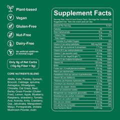 DYDUON Greens Gummies bottle back label showing ingredients.