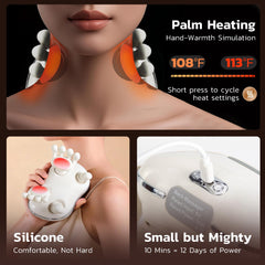 Dyhodu bionic hand massage closeup illustrating 4D kneading for realistic relief