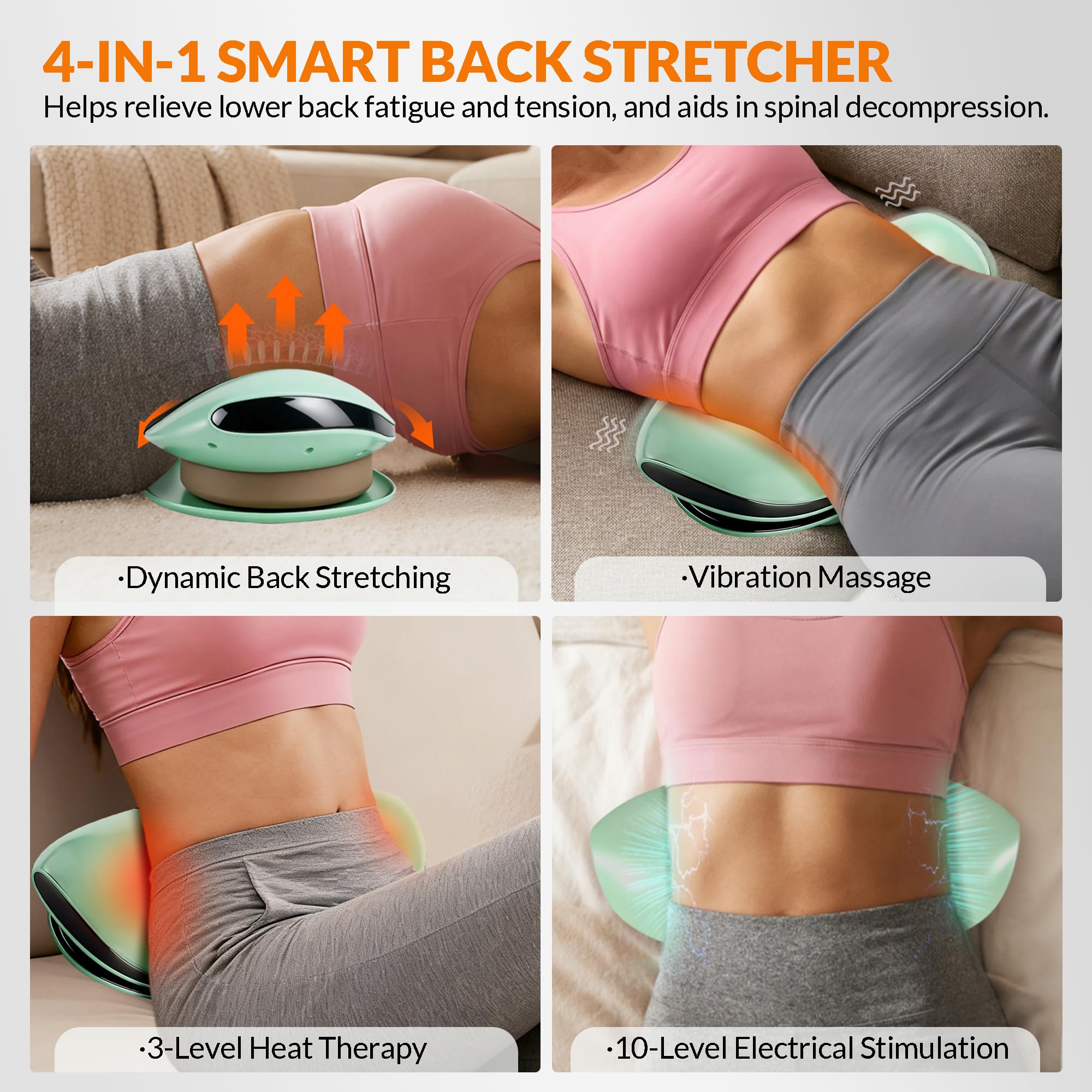 Dyhodu constant temperature heating with adjustable settings for warm back relaxation.