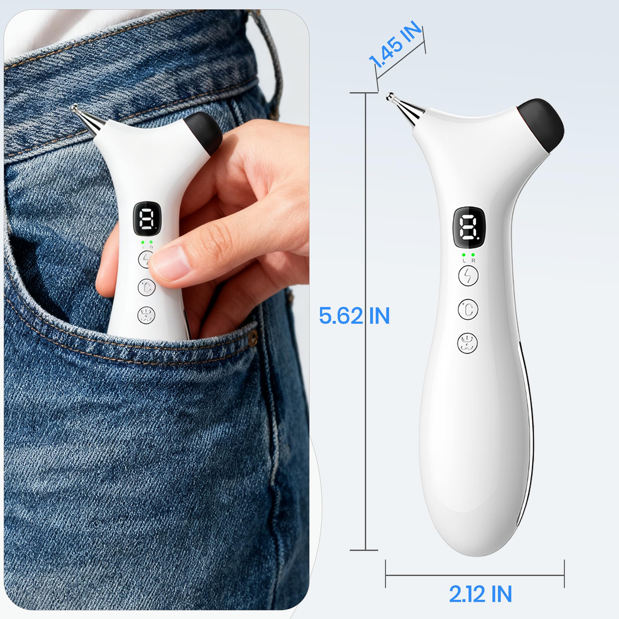 Dyhodu multi-zone tool targeting jaw, temples, neck and shoulders.