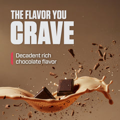 Dymatize Elite Whey Chocolate glass shake shows satisfying flavor and post-workout potential.