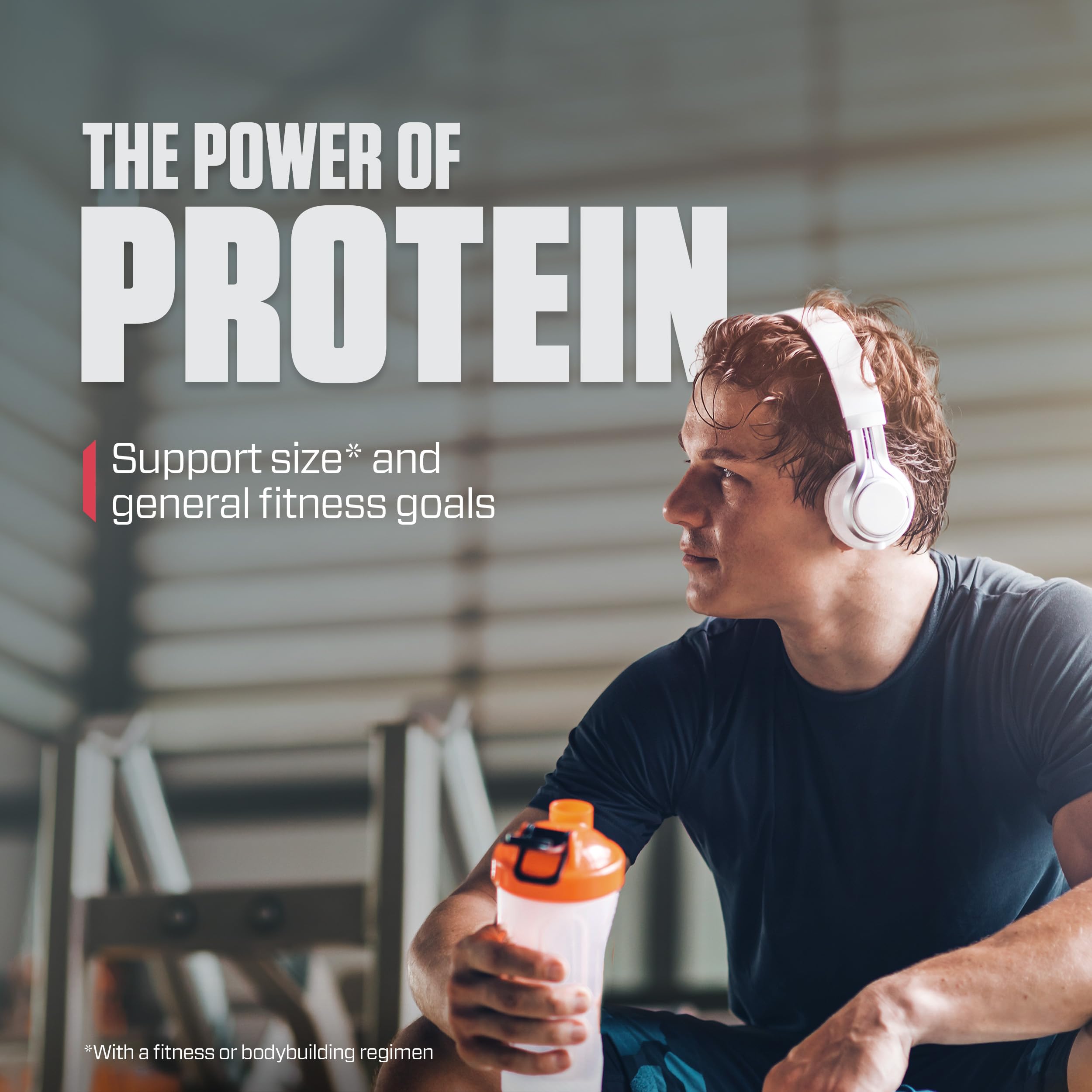 Dymatize Elite Whey Chocolate nutrition label close-up highlights protein, fats, and carbs per serving.