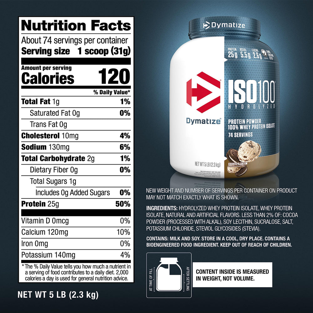 Dymatize ISO100 ready to mix with water or milk