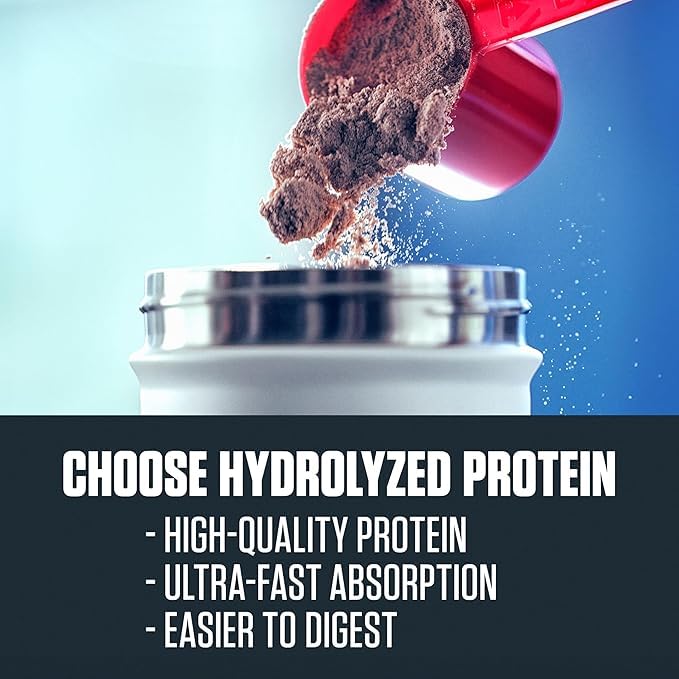 Dymatize ISO100 shake in glass illustrates quick mixing and tasty recovery drink
