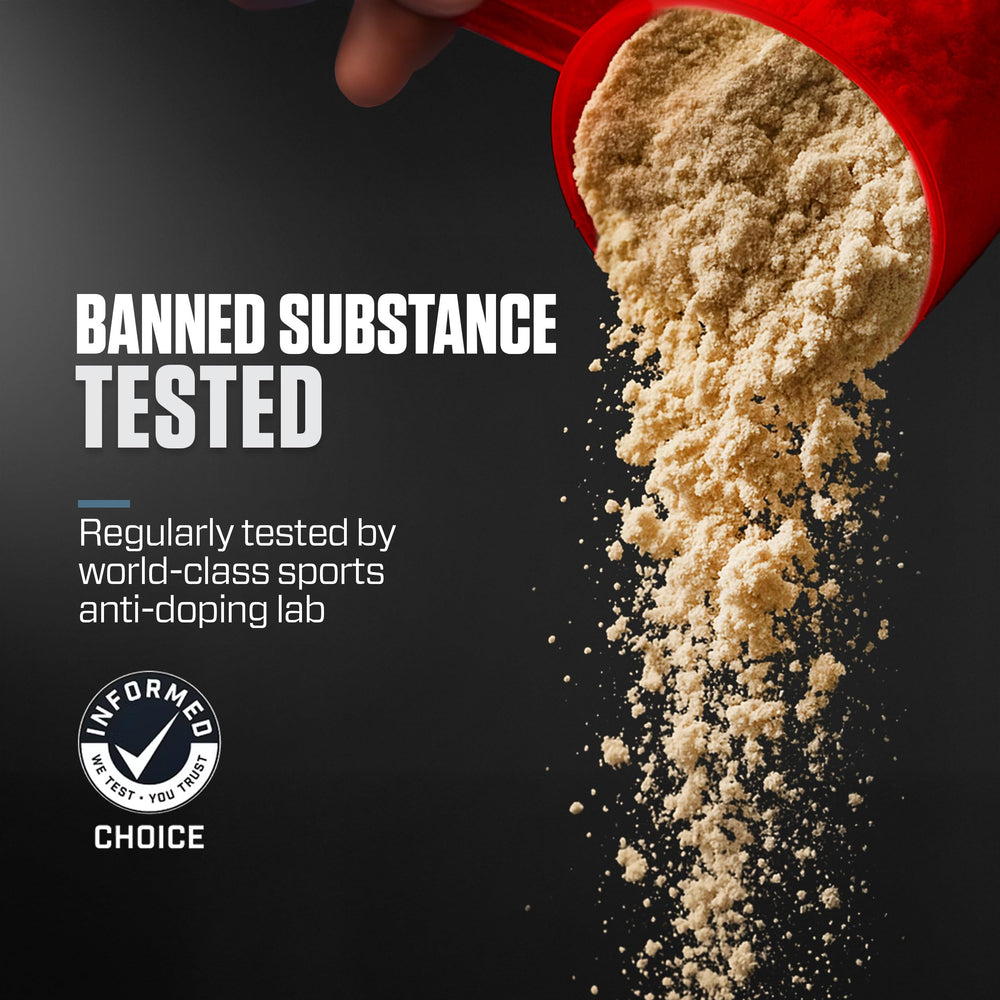 Dymatize ISO100 vanilla packaging communicates premium quality.
