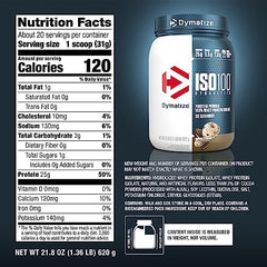 Dymatize ISO100 on shelf display signals accessible, premium protein for daily nutrition.